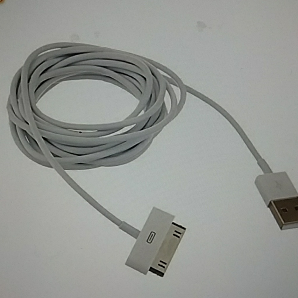 10ft white extension USB sync Cable power cord